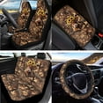 thumbnail image 2 of LedBack Highland Cattle Printed Car Seat Covers Full Set Sunflower Hunting Auto Seat Protector with Steering Wheel Covers Car Seat Belt Covers Non Slip Armrest Pads Decorative Car Accessories, 2 of 3