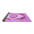 thumbnail image 2 of Ahgly Company Indoor Round Abstract Purple Modern Area Rugs, 6' Round, 2 of 4