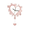 thumbnail image 3 of kowaku Decorative Hanging Clock Silent Arabic Numerals Wall Clock Rose Gold, 3 of 9