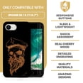 thumbnail image 7 of Case Yard Wooden Case for iPhone-SE Soft TPU Silicone cover Slim Fit Shockproof Wood Protective Phone Cover for Girls Boys Men and Women Supports Wireless Charging Sailor Skull Design, 7 of 7