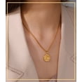thumbnail image 3 of EUEAVAN The Eye of Horus Pendant Necklace Women Stainless Steel Gold Color Thick Chain Ancient Egypt Amulet Jewelry Gift, 3 of 5