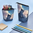 thumbnail image 4 of Picia Cloud Wolf Print Telescopic Pencil Case, Telescopic Pen Holder Telescopic Pencil Pouch Bag Stationery Pencil Case Box Storage Organizer Makeup Bag, 4 of 6