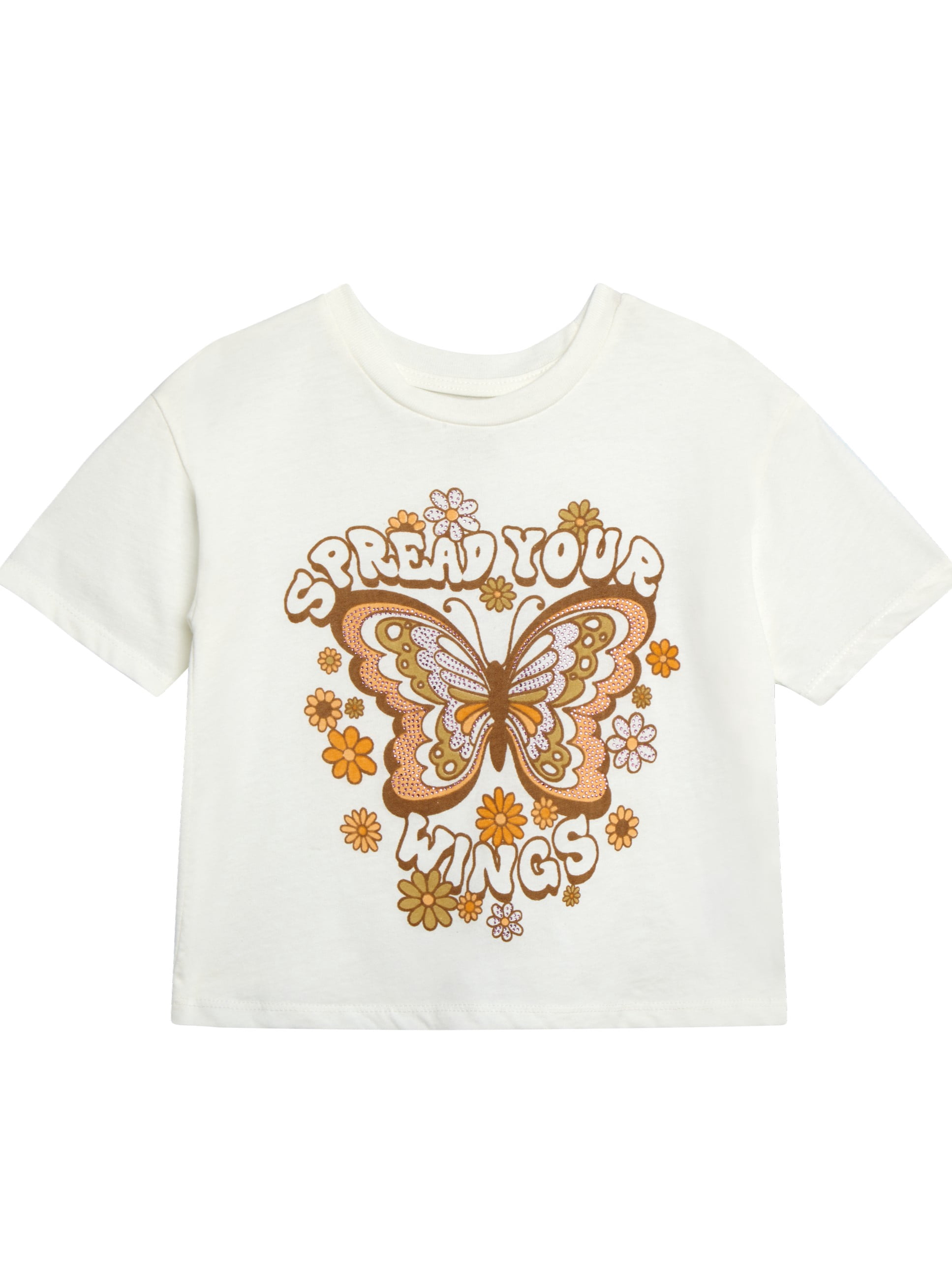 Jessica Simpson Girls' Tee and Denim Skirt Outfit Set, 2-Piece, Sizes 4-12