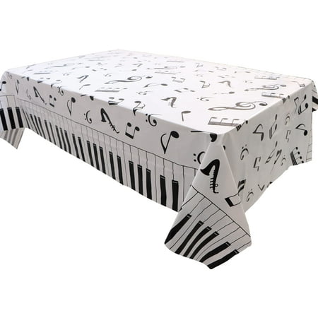 

AMZPTBOY 1 Pieces Music Theme Tablecloth 51.18 x 86.61 Inches Disposable Music Social Media Themed Musical Table Cover for Kids and Baby Showers Musical Notes Birthday Party Decorations (1)
