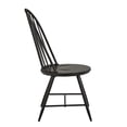 thumbnail image 3 of Weston Home Lydford Hoop High Back Windsor Metal Side Chair with Wood Seat, Black (Set of 2), 3 of 7