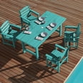thumbnail image 3 of JUSTLET 5 PC Outdoor Patio Furniture Set, Patio Dining Sets, 4 Chairs and 1 Table, Turquoise, 3 of 10