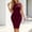 Wine, variant on Blmnix Dress for Women Work Dresses Business Casual Bodycon Under Dresses Red Sleeveless Midi Dresses Crew Neck Adjustable Waist Women Spring Dresses,S