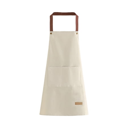 Leodye 1PCS Unisex Waterproof Oil-proof Kitchen Apron - 4-color Fashionable Work Apron with Pockets -11.81x11.02x0.39in