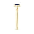thumbnail image 3 of Angara Natural 0.6 Ct. Blue Sapphire Solitaire Ring in 14K Yellow Gold for Women (Ring Size: 11.5), 3 of 9