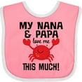 thumbnail image 3 of Inktastic Nana and Papa Love Me Grandson Boys or Girls Baby Bib, 3 of 4