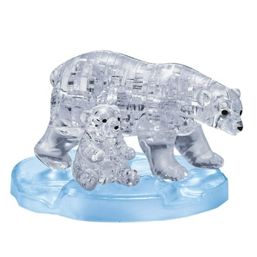BePuzzled 3D Crystal Puzzle - Elephant and Baby, 46 Pieces 
