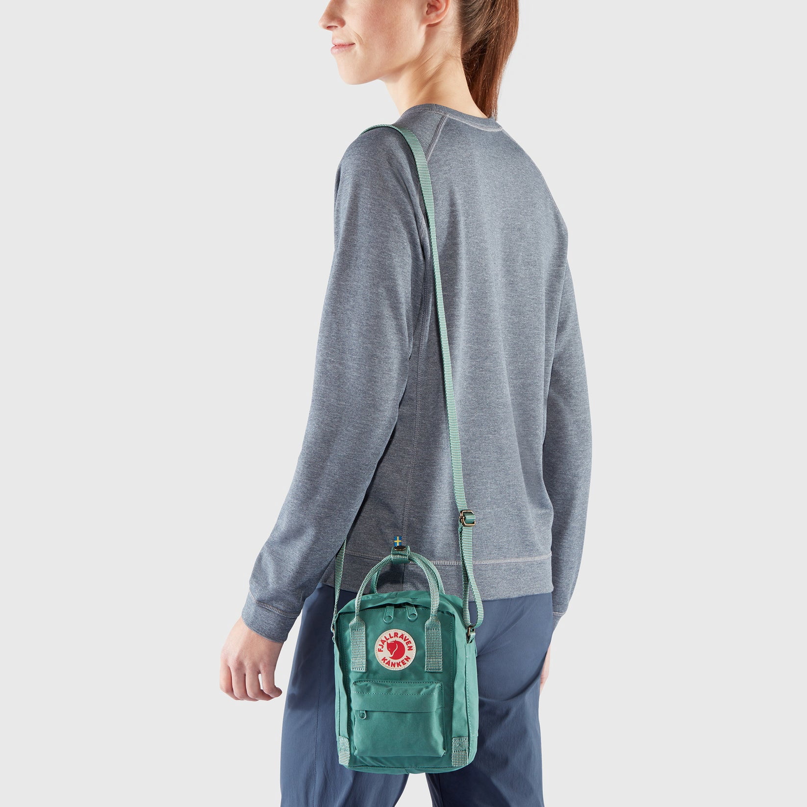 Fjallraven Kanken Sling Crossbody Shoulder Bag For Everyday Use & Travel, Frost Green Backpack Height 7.8 in, 2.5 L