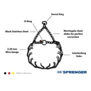 Herm Sprenger Swivel Ring German Black Stainless Steel Collar 50105 010 (57) 1/8 inch (3.2 mm) - Size 23 inches (58 cm)