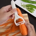 thumbnail image 4 of Kearding Pelador de frutas y verduras, pelador de cerámica multifuncional, accesorios de cocina portátiles para el hogar, herramientas para Beige, 4 of 6