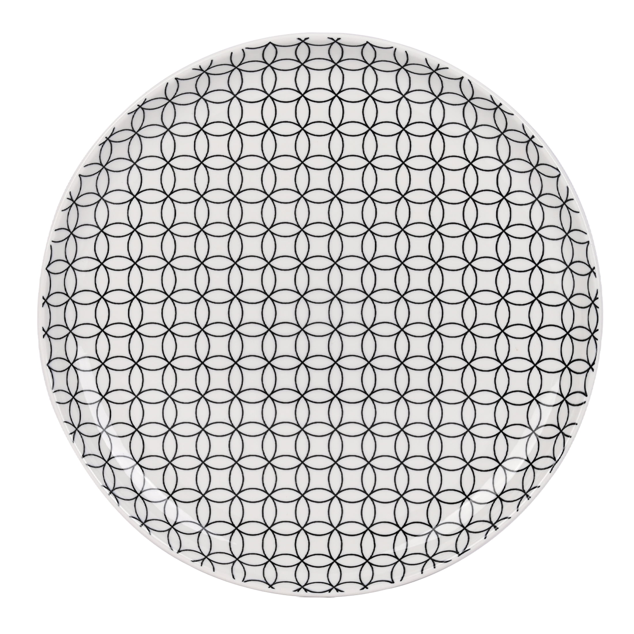 Mainstays Alessandra Black 4-pack Stoneware Dinner Plate Set, 10.2", MS DINNER PLATE BLACK