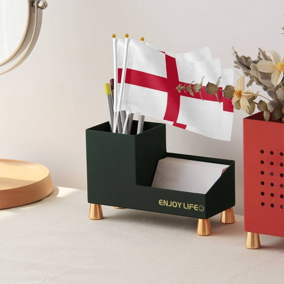 Livetty 12PCS - England Country Flag 5.5x8.2 inch Plastic Stick Polyester Fabric Stitched Edges Hand Held Mini Small Flags-single-sided printing 