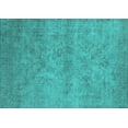 thumbnail image 1 of Ahgly Company Machine Washable Indoor Rectangle Oriental Turquoise Blue Industrial Area Rugs, 7' x 9', 1 of 4