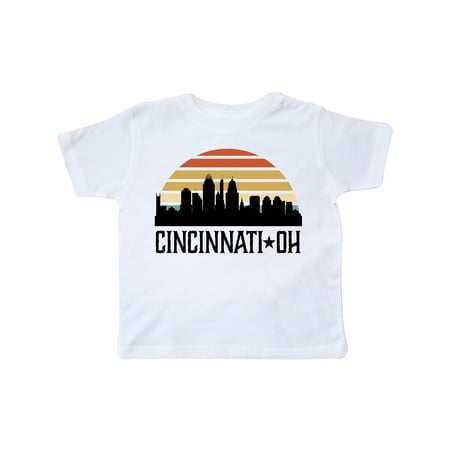 

Inktastic Cincinnati Ohio Skyline Retro Gift Toddler Boy or Toddler Girl T-Shirt