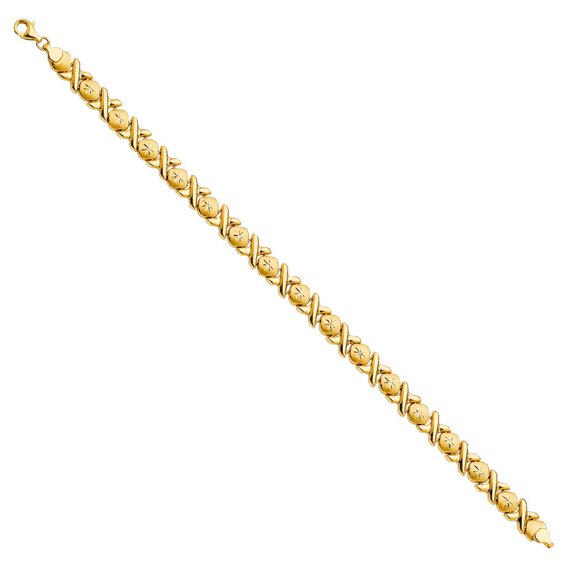 Dimaya Fine Jewelry 14K Yellow Gold Stampato XO 7.5-inch Bracelet