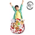 thumbnail image 3 of Vintage Storage Toy Bag Chair, Various Women Lip Forms in Several Gestures Sad Nervous Happy Female Print, Stuffed Animal Organizer Washable Bag, Small Size, Vermilion and White, by Ambesonne, 3 of 3