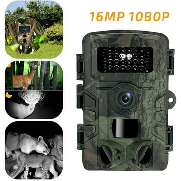 Outdoor Trail Cameras Night Vision 16MP 1080P for Hunting Wildlife & Home Surveillance