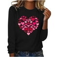 thumbnail image 5 of Zorckvet Womens Love Tops Valentine's Day Shirt Crewneck Long Sleeve Blouses for Women Y2K Oversized Tops Casual Crewneck Shirts, Gifts for Girlfriends, 5 of 5