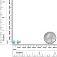 thumbnail image 2 of Gem Stone King Blue Apatite Yellow Gold Plated Stud Earrings for Women Men (1.64 Cttw, Gemstone, Oval 7X5MM), 2 of 3