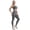 D-Gray, variant on Yoga Exercise Gym Sports Workout Athletic Women Outfits 2 piece Seamless Bra High Waist Full Length Pants Leggings Set for Running Jogging Walking Tummy Control Non See-Through All Day Comfort