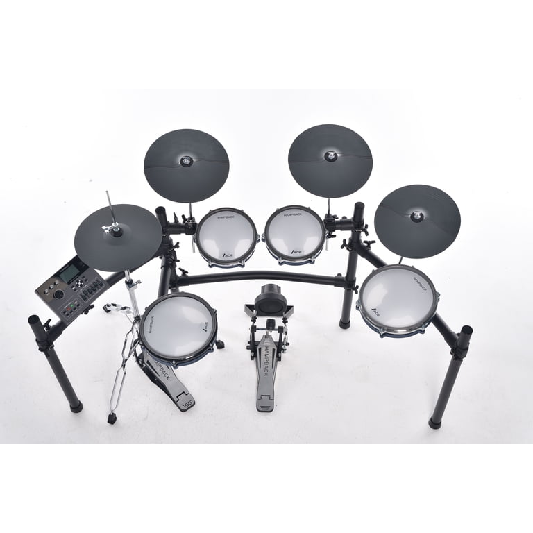 HAMPBACK ACE-360 Electric Drum Set for Adults, 10'' Snare Drum