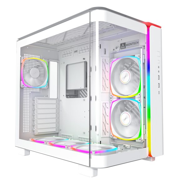 Gabinete gamer para PC Montech King 95 PRO de doble cámara, blanco