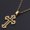 Gold, variant on Stainless Steel Silver Cable Cross Pendant Necklace 17.71 Inch 1.5mm Lobster Clasp P99