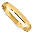 thumbnail image 1 of 14K Yellow Gold 8mm Solid Polished Half-Round Slip-On Bangle, 1 of 2