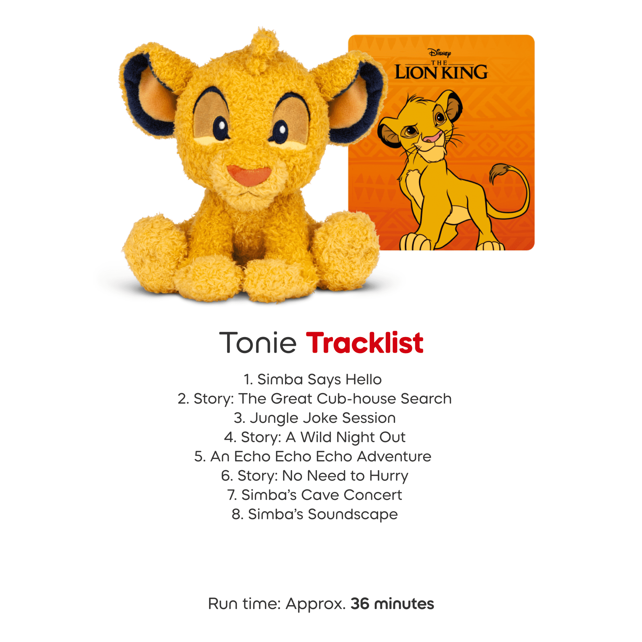 tonies Disney Simba Audio Toy Plush, Age Group 3+