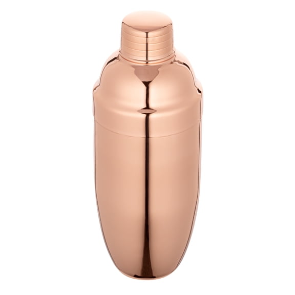 Bar Lux 24 oz Copper-Plated Stainless Steel Cobbler Shaker - 3 1/4" x 3 1/4" x 8 3/4" - 1 count box
