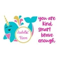thumbnail image 2 of Personalized Sea Ocean Smart Kind Brave Mermaid Vibes Seahorse Statfish Princess Fish Starfish Queen Sweet Dreams Bedtime Unicorn Lovely Dream Wall Decal Sticker - Size: 30 In X 15 In, 2 of 5