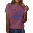 thumbnail image 4 of Vetsdori Womens USA Years Anniversary T Shirts Fourth of July Red White and Blue Pullover American Flag Independence Day,Summer Short Sleeve Crew Neck Fashion Shirts for Women Casual, 4 of 7