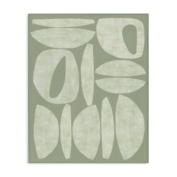 Stupell Industries Modern Green Contemporary Shapes Canvas Art, 16 x 20, by Flora Kouta