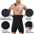 thumbnail image 4 of Men's Tummy Control Shapewear Shorts High Waist Slimming Anti-Curling Underwear Body Shaper Seamless Boxer Brief, 4 of 6