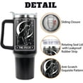 thumbnail image 3 of Goth Gifts Goth Tumbler Halloween Tumbler 40 Oz Black Cat Gifts Cup For Women Men the Moon Tarot Travel Mug with Handle Lid and Straw, 3 of 6