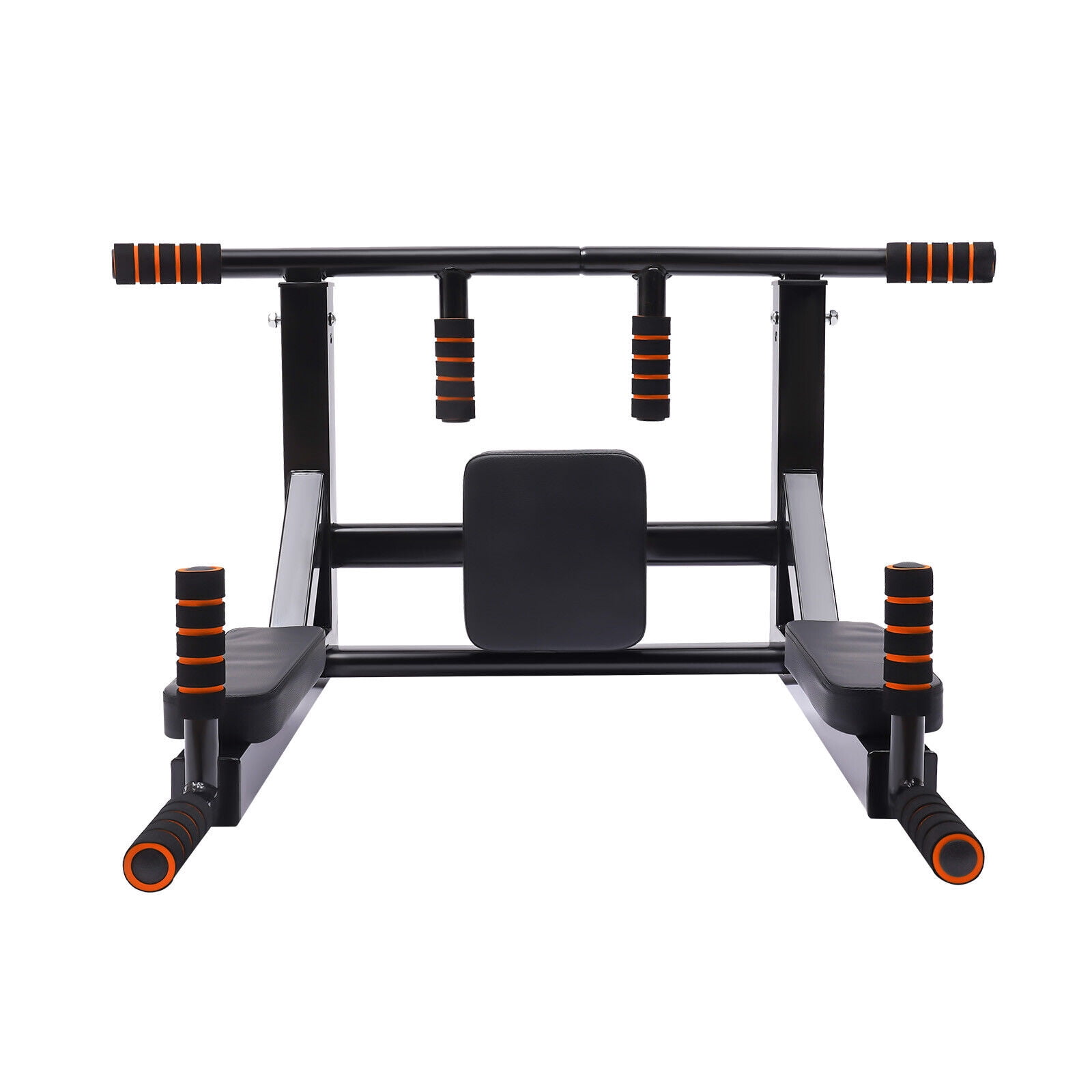 ToppiJoy Wall Mounted Pull Up Bar, Multifunctional Wall Mounted Chin Up Bar Training Equipment Fitness Dip Stand Supports to 440 Lbs Power Tower Set Dip Station for Indoor Home Gym Workout, Black