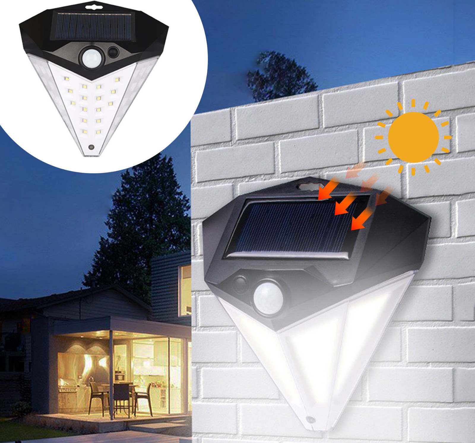 LMEEOR Solar Light Clearance Solar Outdoor Lights Motion Sensor Solar