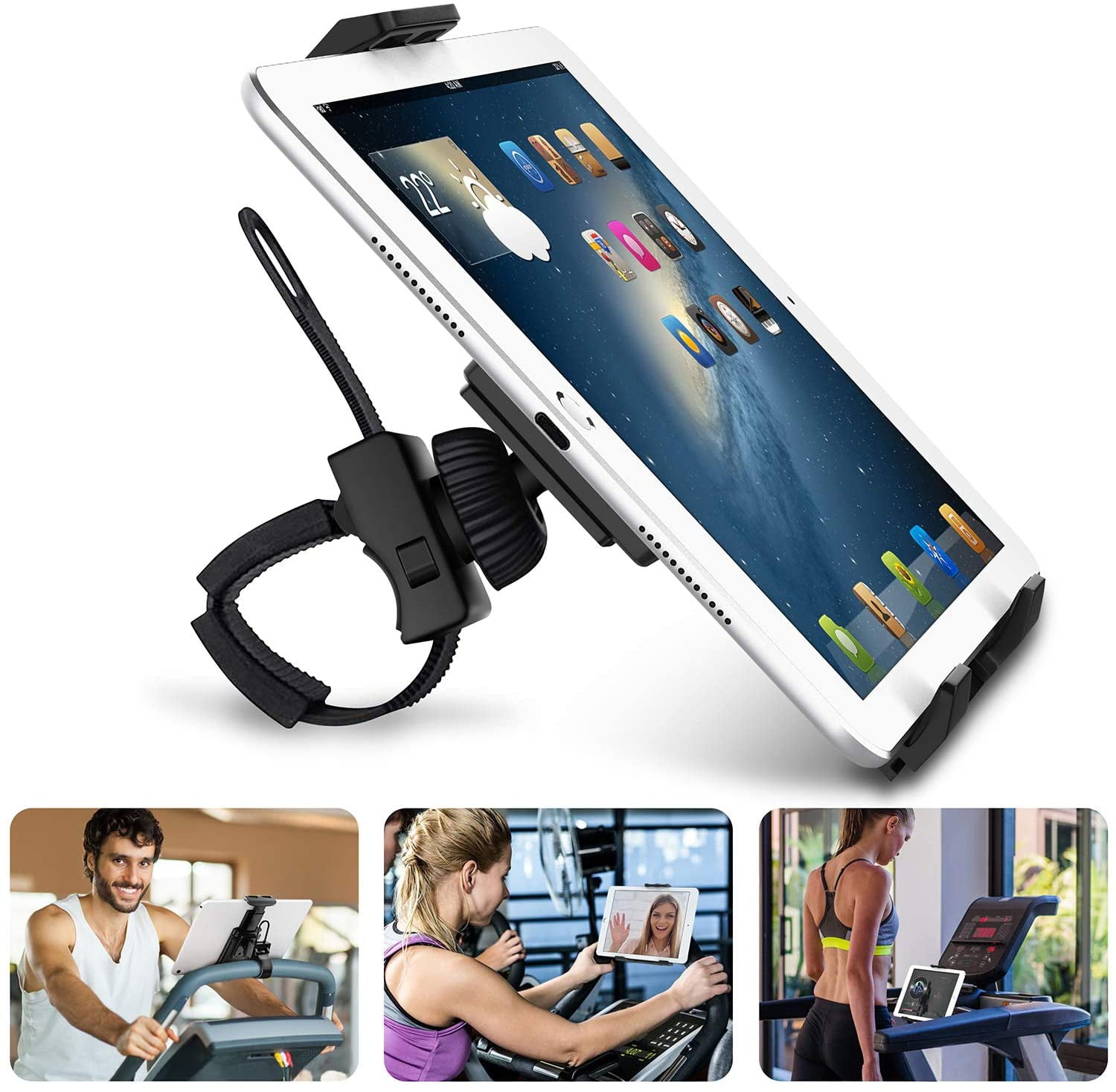 Tablet Holder, Mobile Phone Holder, Bike Can Be Rotated 360 ° For Home Trainer Cross Trainer / Bike / Gps Navigation Gym, Stand For Tablet / Iphone / Smartphone / Ipad (9-22 Cm) - Walmart.com