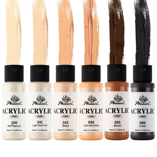 Set de acrílico Paint PHOENIX Skin Tone 6 x 59 ml Flesh Colors