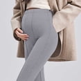 thumbnail image 5 of HBGVBA Women's Casual Maternity Pants,High Waisted Maternity Pants,Solid Fleece Lined Long Pants Elastic Waist Belly Support Non-Binding Pants, 5 of 5