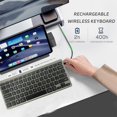 Travel Keyboard with Foldable Cover Stand,MultiDevice Compatibility