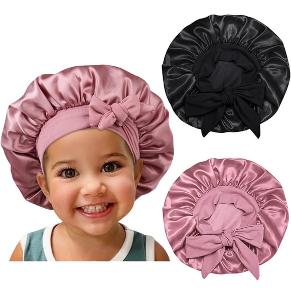 Gorro de seda satinada Isshin Beauty para niños, 2 unidades