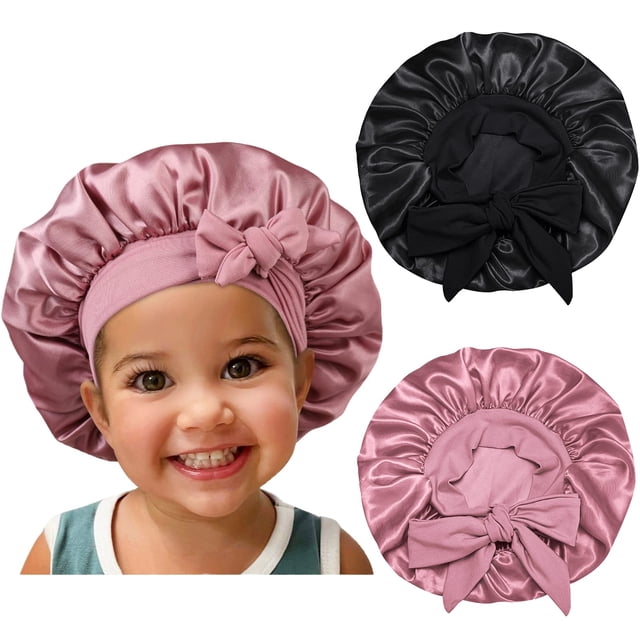 Gorro de seda satinada Isshin Beauty para niños, 2 unidades