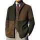 thumbnail image 1 of UKAP Suéteres para hombre Cárdigan con bloques de color Suéter con frente abierto Outwear Cárdigans ajustados Tops para exteriores, 1 of 2