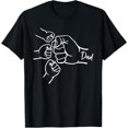 thumbnail image 1 of Dad of Three Fist Bump Tee – 100% Cotton, Black Short Sleeve, Ideal for Father's Day, 1 of 6