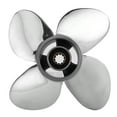 thumbnail image 4 of Stainless Steel Propeller 10t Propeller Propeller For   Propeller Marine Outboard Propeller 4 Blades 10 Spline Teeth Fit For  25-30HP 3in Gearcase, 4 of 8